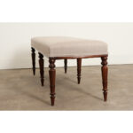 English 19th Century Upholstered Bench