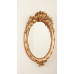 French 19th Century Painted & Gilt Oval Mirror