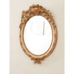 French 19th Century Painted & Gilt Oval Mirror