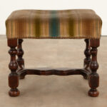 French Early 19th Century Upholstered Walnut Stool