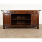French Walnut Hotel Reception Counter from Burgundy