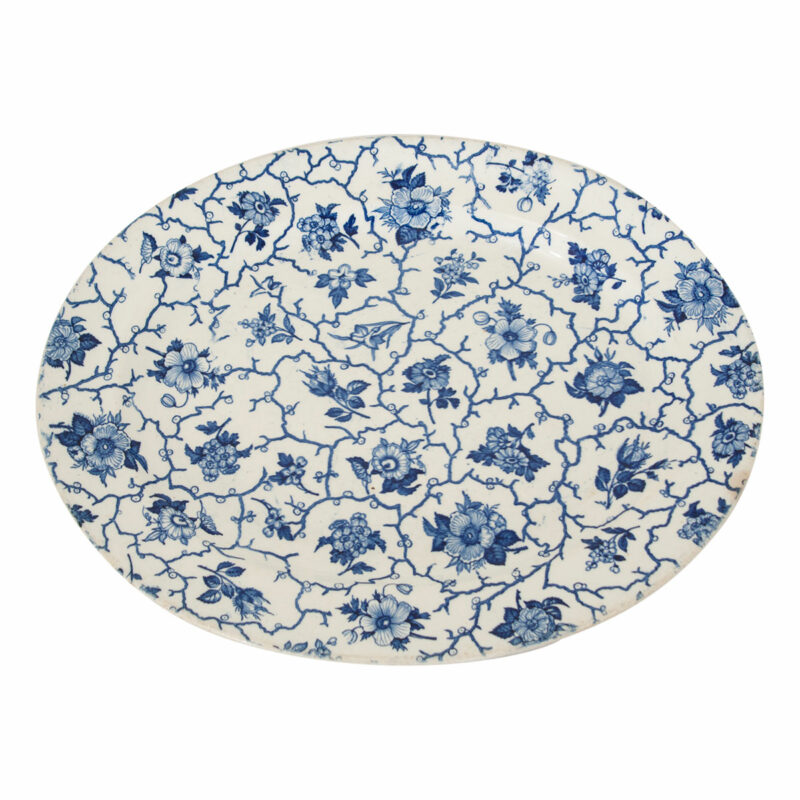 English 19th Century Blue and White Platter