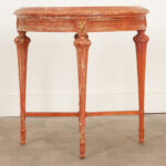 French Louis XVI Style Painted & Marble Gueridon