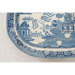 19th Century English Victorian Blue & White Platter