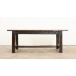 English Early 18th Century Carved Oak Low Table