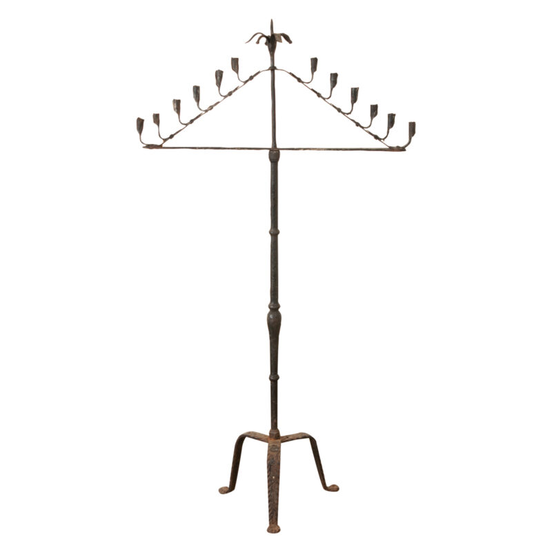 French 19th Century Forged Iron Candelabra