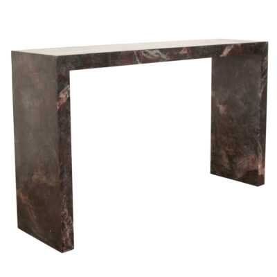 Faux Marble Parsons Style Console Table