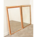 Pair of French 19th Century Parcel Gilt and Painted Mirrors
