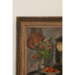 French Still Life Oil on Canvas in Original Frame