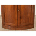 French Solid Oak Demilune Corner Cabinet