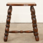 French Vintage Oak Stool or Petite Table