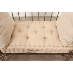 French Vintage Iron Settee with Cushions