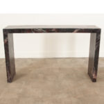 Faux Marble Parsons Style Console Table