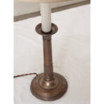 French Vintage Candlestick Lamp with New Shade