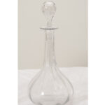 Pair of  French 19th Century Clear Glass Decanters