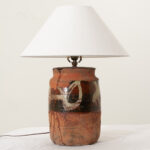 French 19th Century Terracotta Olive Jar Lamp