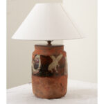 French 19th Century Terracotta Olive Jar Lamp