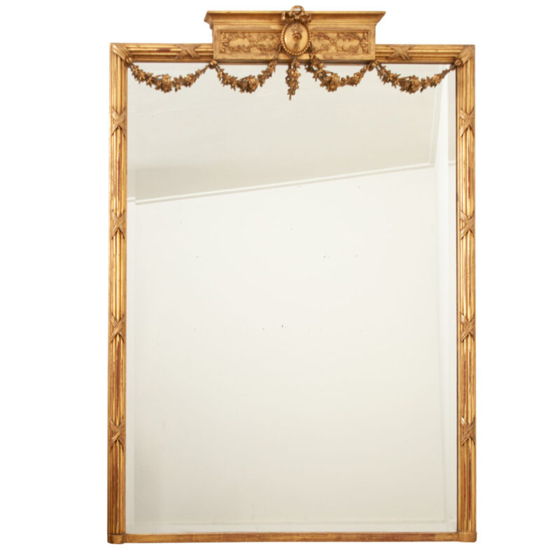 French 19th Century Massive Louis XVI Giltwood Mirror