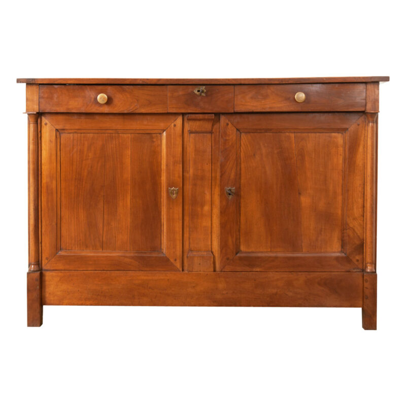 French 19th Century Solid Fruitwood Empire Style Buffet