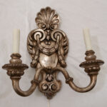 Pair of French Silver Gilt Wall Sconces