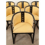 Set of Six Josef Hoffmann Style Secessionist Chairs