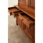 French Fruitwood Walnut Restauration Style Buffet à Deux Corps