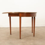 French Mahogany Demilune Console & Game Table