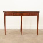 French 19th Century Mahogany Demilune Console & Game Table