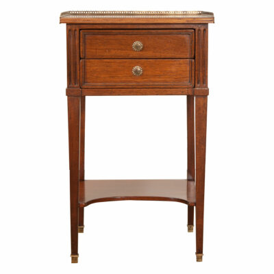 French Louis XVI Style Mahogany Bedside Table