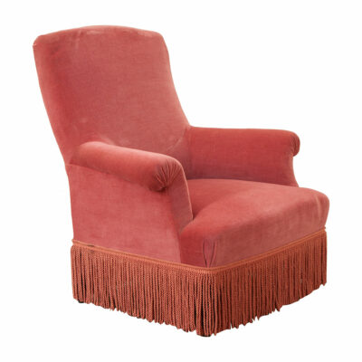 French Vintage Parlor Armchair with Fringe