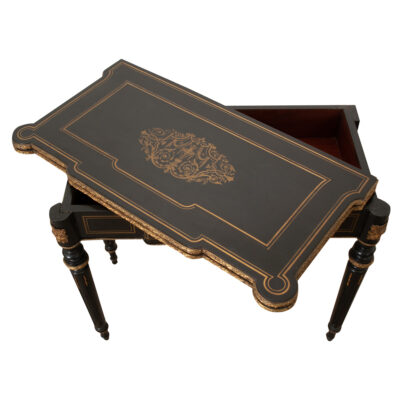 French Inlay & Ebony Game Table / Console