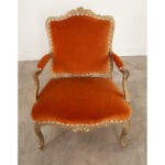 French 19th Century Louis XV Style Painted Fauteuil