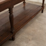 French Oak Drapery Table with Parquet Top
