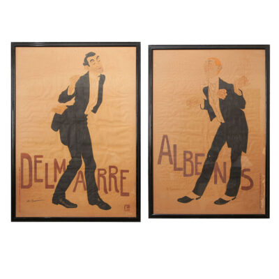Pair of Parisian Framed Art Deco Cinema Posters