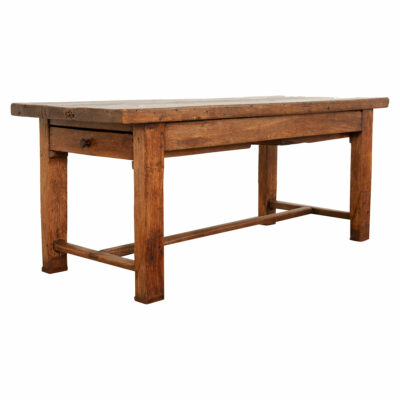 French 19th Century Solid Oak Farm Table