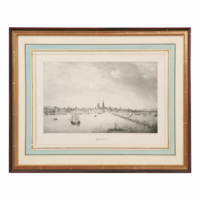 Framed Lithograph of Rouen, France