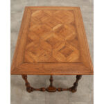 French 19th Century Oak Parquetry Top Table