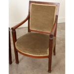 Pair of French Directoire Mahogany Fauteuils