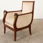French Restauration Mahogany Single Bergere