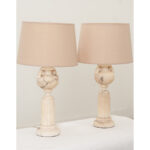 French Pair of Marble Table Lamps