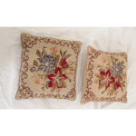 Pair of Vintage Square Needlepoint Pillows