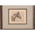 Petite Framed Drawing of a Horse
