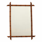 Symmetrical French Faux Bamboo Mirror