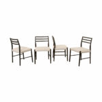 Set of Four New Ebonized Dining Chairs