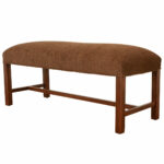 Reproduction Mahogany & Upholstered Bench
