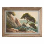 French Vintage Framed Seascape Painting