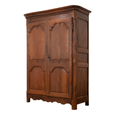 French 18th Century Solid Oak Armoire