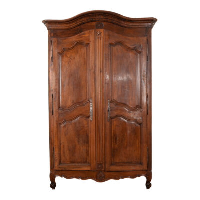 French 18th Century Solid Walnut Armoire