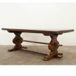 French 19th Century Oak Trestle Table