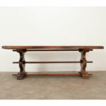 French 19th Century Oak Trestle Table